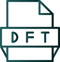 icono de formato de archivo dft vector