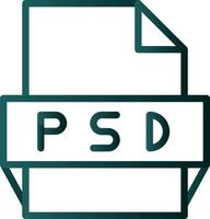 icono de formato de archivo psd vector