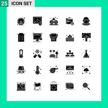 25 glifos sólidos universales establecidos para aplicaciones web y móviles primavera cordero naturaleza pascua gdpr elementos de diseño vectorial editables vector