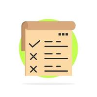 Checklist Testing Report Qa Abstract Circle Background Flat color Icon vector