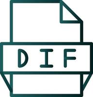 Dif File Format Icon vector