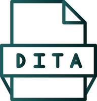 Dita File Format Icon vector