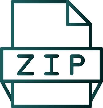 Zip File Format Icon vector