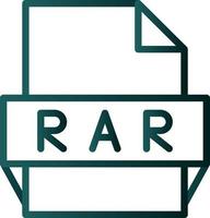 Rar File Format Icon vector