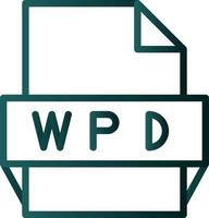 Wpd File Format Icon vector
