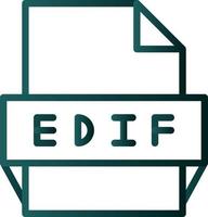 Edif File Format Icon vector