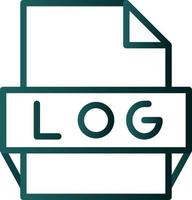 Log File Format Icon vector