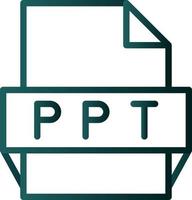Ppt File Format Icon vector