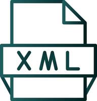 Xml File Format Icon vector