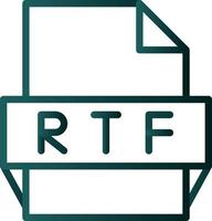 Rtf File Format Icon vector