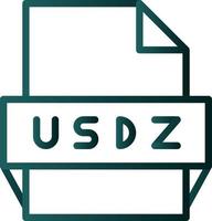 Usdz File Format Icon vector