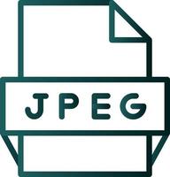 Jpeg File Format Icon vector