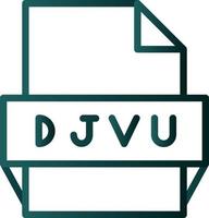 Djvu File Format Icon vector