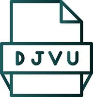 icono de formato de archivo djvu vector