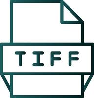 icono de formato de archivo tiff vector