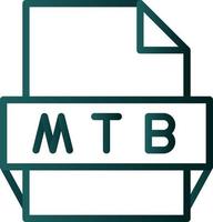 Mtb File Format Icon vector