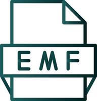 icono de formato de archivo emf vector