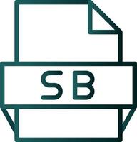 Sb File Format Icon vector