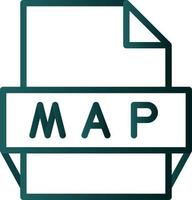 Map File Format Icon vector