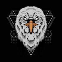 Eagle Vector Artwork with Geometry Background.