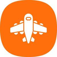 Airplane Glyph Icon vector