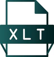 icono de formato de archivo xlt vector