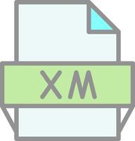 Xm File Format Icon vector