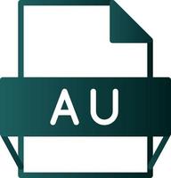 Au File Format Icon vector