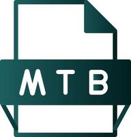 Mtb File Format Icon vector