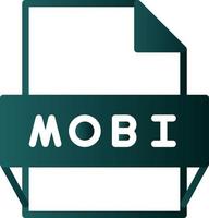 icono de formato de archivo mobi vector