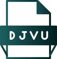 icono de formato de archivo djvu vector