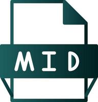 Mid File Format Icon vector