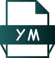 Ym File Format Icon vector