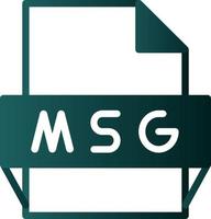 Msg File Format Icon vector