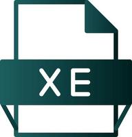 icono de formato de archivo xe vector