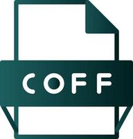 icono de formato de archivo coff vector