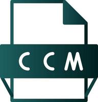 icono de formato de archivo ccm vector