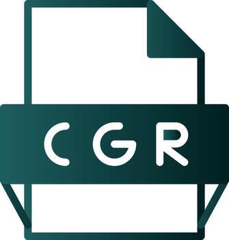 Cgr File Format Icon vector