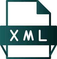 Xml File Format Icon vector