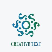 grupo de signos de interrogación se agolpan alrededor de la letra o diseño de logotipo creativo vector