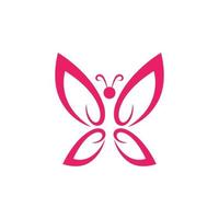 diseño de icono de mariposa de belleza vector