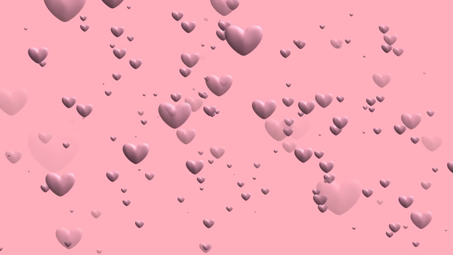 Valentine's day. Pink hearts animation . Greeting background with hearts.  15576063 Stock Video at Vecteezy