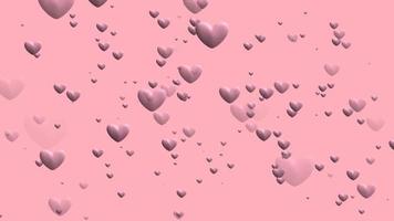 Valentine's day. Pink hearts animation . Greeting background with hearts. video