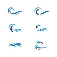 Water wave icon vector
