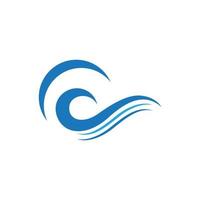 Water wave icon vector