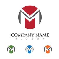 M Letter Logo Template vector