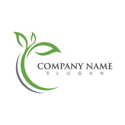 Logos of green Tree leaf ecology