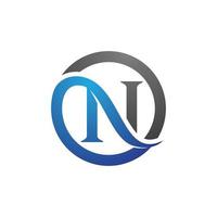 N Letter Logo Template vector