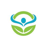 logotipos de la ecología de la hoja del árbol verde vector