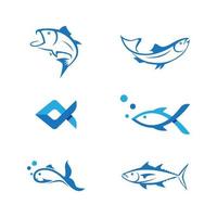 Fish logo template vector